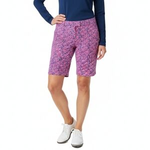 Lady Hagen Pink Patterned Golf Shorts 6
